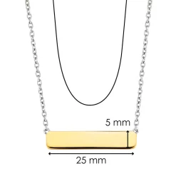 Fashion Collana Ti Sento Milano Targhetta Dorata Gioielli Ti Sento Milano