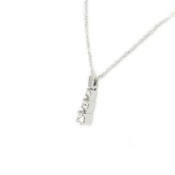 New Collana Trilogy Bliss In Oro Bianco e Diamanti Taglio Brillante Outlet Gioielli | Collane