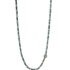 Discount Collana Uomo Comete Gioielli In Acciaio e Ematite Verde Collezione Life Lunghezza Cm. 50 Uomo Gioielli Comete Uomo