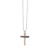 Fashion Collana Uomo Comete Gioielli In Argento 925 con Croce In Spinello Nero Collezione Business Uomo Gioielli Comete Uomo