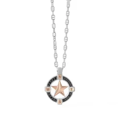 Best Collana Uomo Comete Gioielli in Argento 925 con Zirconi Neri Collezione Stella Polare Uomo Gioielli Comete Uomo
