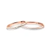 Discount Coppia Fedi Nuziali Polello in Oro Bianco e Rosa con Diamante Fedi Nuziali