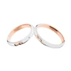 Outlet Coppia Fedi Nuziali Polello in Oro Bianco e Rosa con Diamante e Simbolo Infinito Fedi Nuziali