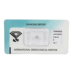 Best Diamante da Investimento in Blister con Certificato IGI Taglio Brillante Carati 0,50 E VS 1 Diamanti