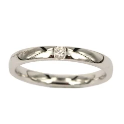 Clearance Fede Tradizionale in oro Bianco con Diamante Anelli