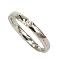 Clearance Fede Tradizionale in oro Bianco con Diamante Anelli