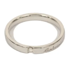 Clearance Fede Tradizionale in oro Bianco con Diamante Anelli