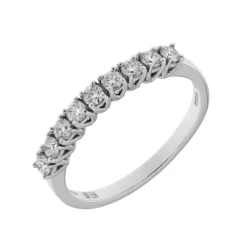 Outlet Fedina in Oro Bianco con Nove Diamanti 0,45 Carati Anelli