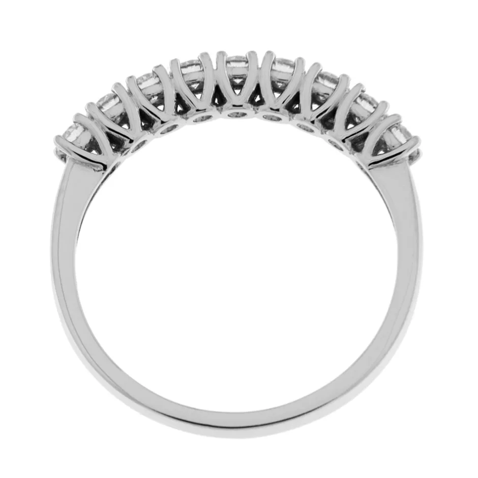 Outlet Fedina in Oro Bianco con Nove Diamanti 0,45 Carati Anelli
