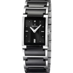 Clearance Festina Donna Ceramic Nera Con Strass Donna Orologi Festina Donna