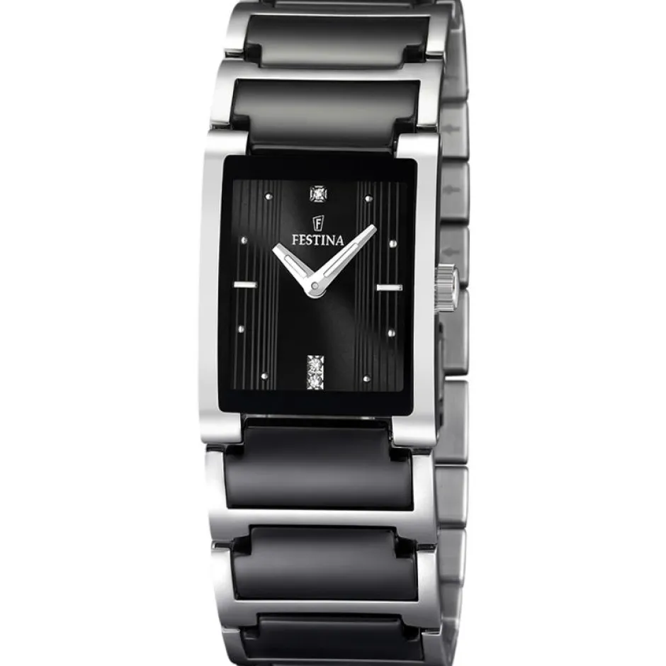 Clearance Festina Donna Ceramic Nera Con Strass Donna Orologi Festina Donna