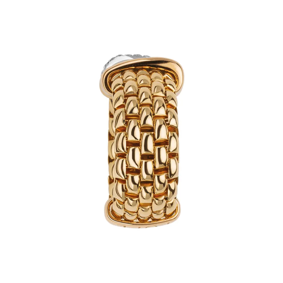 Online Fope Flex It Ring Panorama Collection in White and Yellow Gold with Diamonds Gioielli Fope