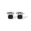 Online Gemelli Comete Uomo Collezione Faces in Acciaio PVD Nero Uomo Gioielli Comete Uomo