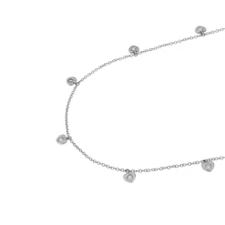 New Girocollo Stile Tiffany Cuori con Diamanti in Oro Bianco Collane