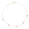 Best Girocollo Rue des Mille Castioni Drop Zirconi Rosa Galvanica Gialla Gioielli Rue Des Mille