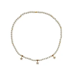Sale Girocollo Rue des Mille Elastico 3 Stelle e Perle Gioielli Rue Des Mille