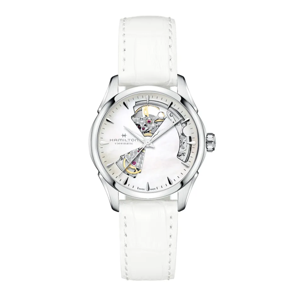 Clearance Hamilton Jazzamaster Lady Open Heart 36mm H32215890 Donna Orologi Hamilton Donna