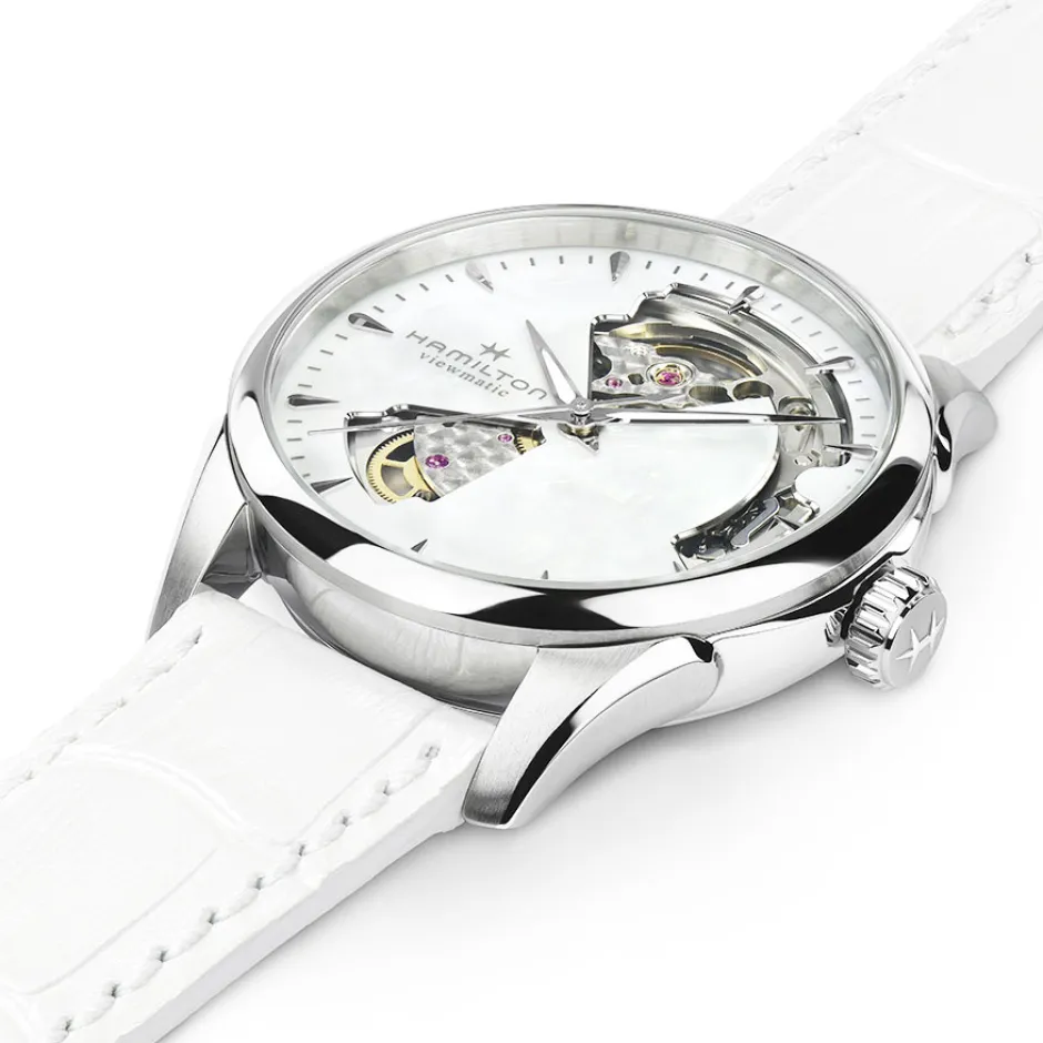 Clearance Hamilton Jazzamaster Lady Open Heart 36mm H32215890 Donna Orologi Hamilton Donna