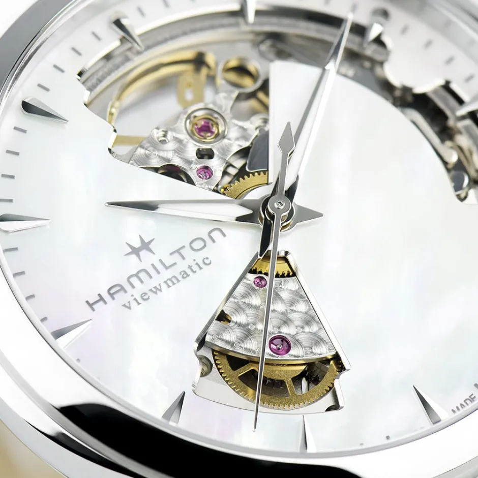Clearance Hamilton Jazzamaster Lady Open Heart 36mm H32215890 Donna Orologi Hamilton Donna
