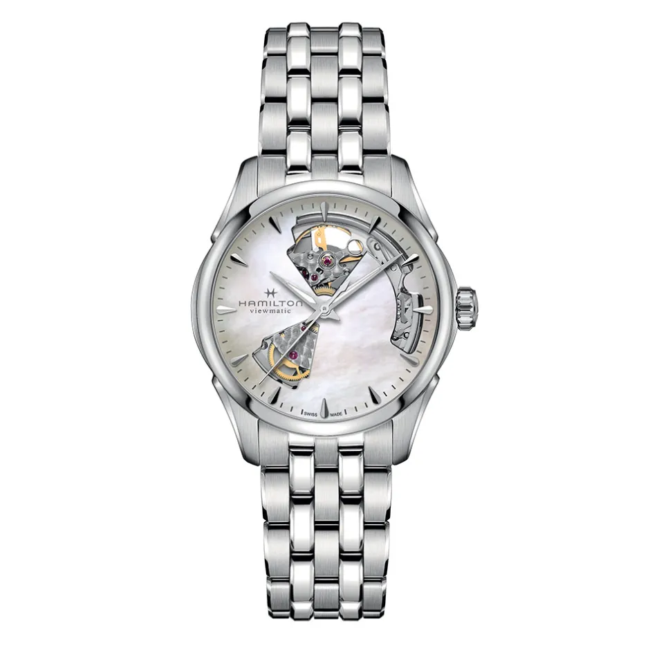 Sale Hamilton Jazzmaster Open Heart Lady 36mm H32215190 Donna Orologi Hamilton Donna