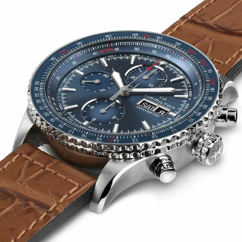 Clearance Hamilton Khaki Aviation Converter Chrono 44mm H76746540 Uomo Orologi Hamilton Uomo