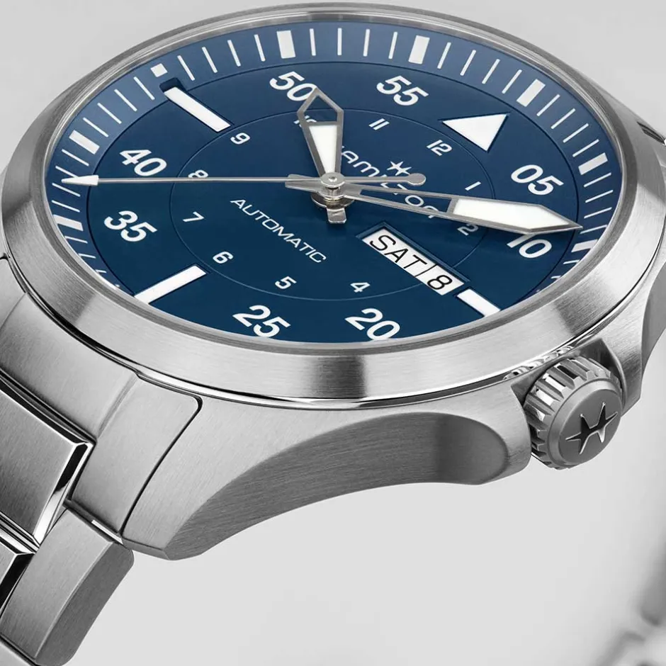 Outlet Hamilton Khaki Aviation Pilot 42mm H64635140 Uomo Orologi Hamilton Uomo