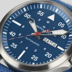 Outlet Hamilton Khaki Aviation Pilot Air Glaciers 42mm H64655941 Uomo Orologi Hamilton Uomo