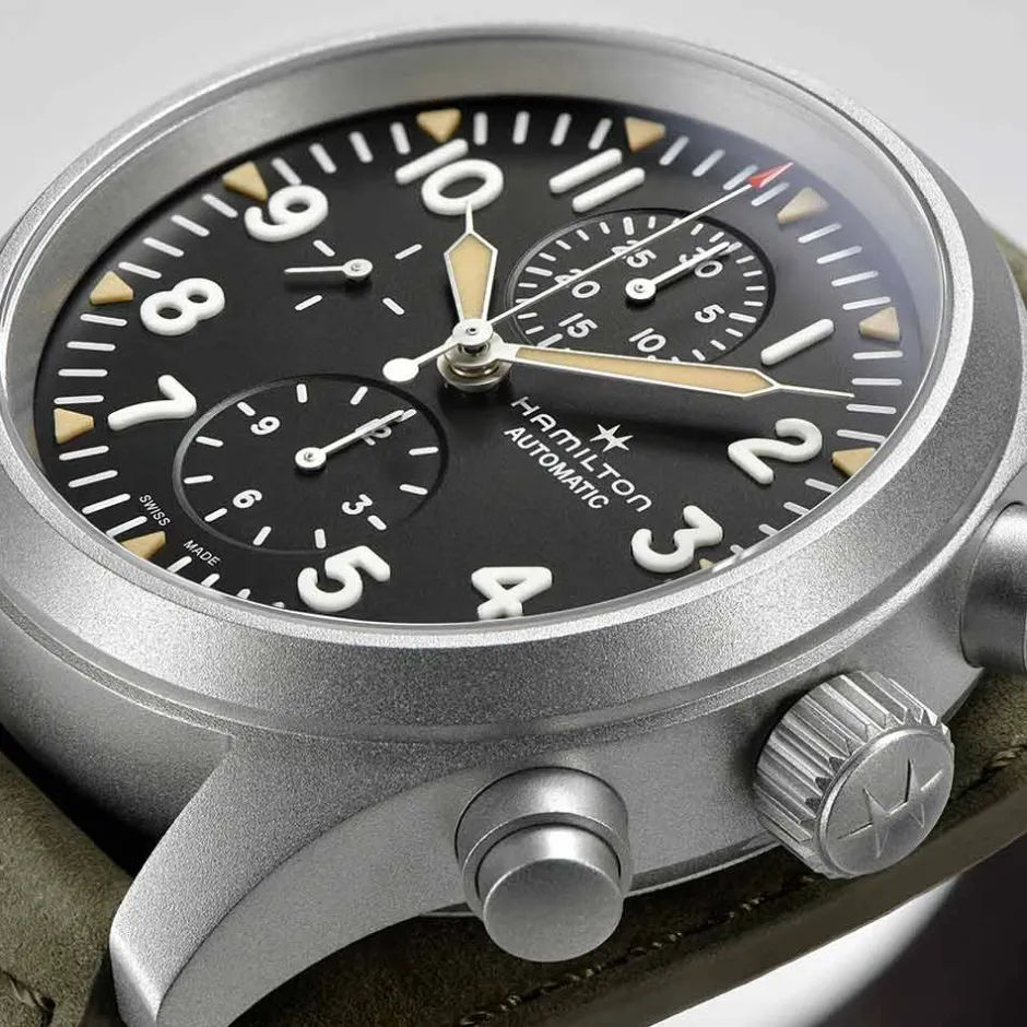 Sale Hamilton Khaki Field Auto Chrono 44mm H71706830 Uomo Orologi Hamilton Uomo