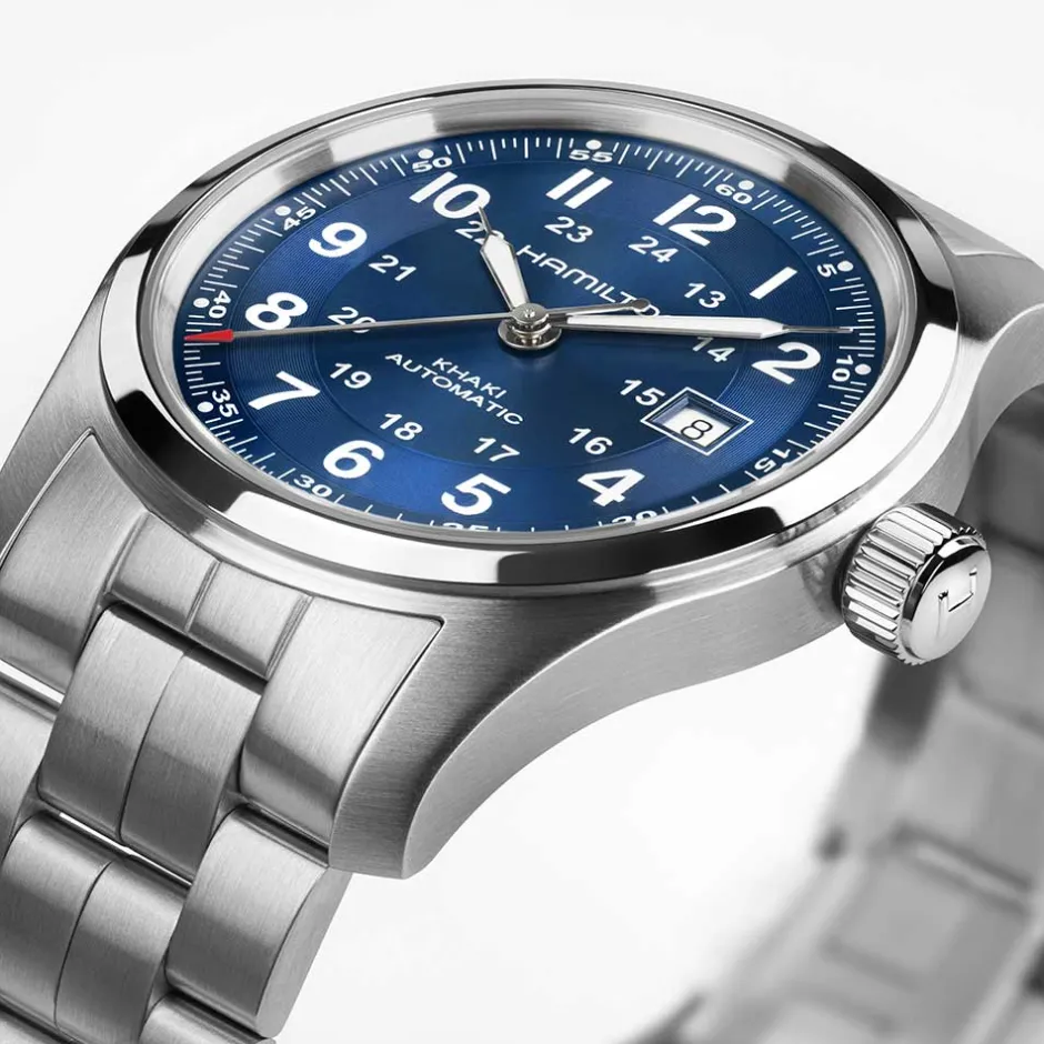 Best Hamilton Khaki Field Blu 42mm H70605140 Uomo Orologi Hamilton Uomo