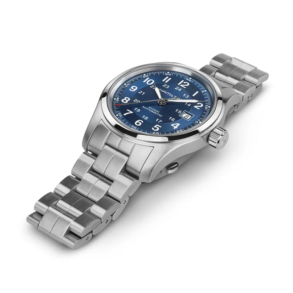 Best Hamilton Khaki Field Blu 42mm H70605140 Uomo Orologi Hamilton Uomo