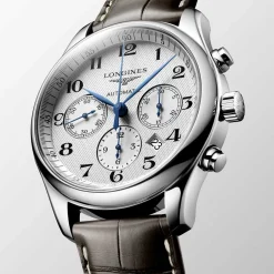 New Longines Master Collection Automatic Silver Leather Watch Brown 42 mm Uomo Orologi Longines Uomo