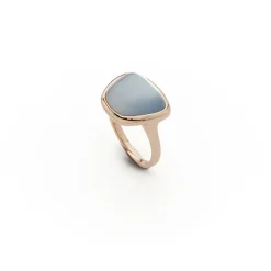Hot Madi Clouds Ring with Light Blue Hydrothermal Quartz Gioielli Madi