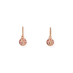 Outlet Orecchini Amen Coccinella Rubino con Zirconi in Argento Gioielli Amen | Outlet Gioielli