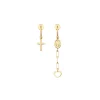 Sale Orecchini Amen Croce e Miracolosa Dorati Outlet Gioielli | Gioielli Amen