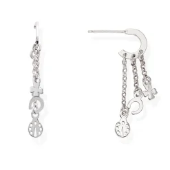 Fashion Orecchini Amen Portafortuna Pendenti in Argento Gioielli Amen | Outlet Gioielli