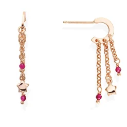 Online Orecchini Amen Stelle Pendenti in Argento Placcato Oro Rosa Gioielli Amen | Outlet Gioielli