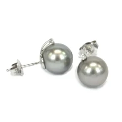 Discount Orecchini Bliss con Perle Grigie e Diamanti Gioielli Con Perle