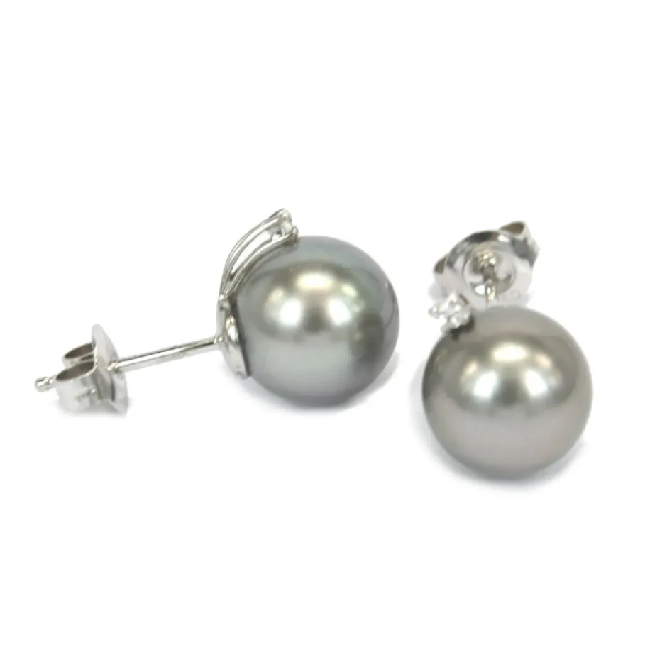 Discount Orecchini Bliss con Perle Grigie e Diamanti Gioielli Con Perle