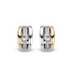Hot Orecchini Donna In Argento 925 Bicolore Placcato Giallo con Punto Luce e Zirconi Gioielli Ti Sento Milano