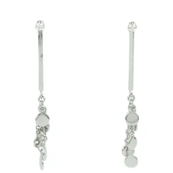 Fashion Orecchini Donna In Oro Bianco e Diamanti Con Cascata Di Petali Bliss Gioielli Outlet Gioielli