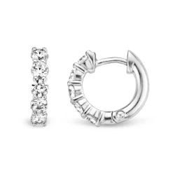 Best Orecchini Donna Ti Sento Milano Cerchio Piccolo a Lobo In Argento 925 Con Zirconi Gioielli Ti Sento Milano