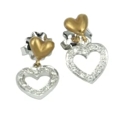 Fashion Orecchini Cuore Giallo Outlet Gioielli