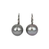 Online Orecchini in Oro Bianco con Perle Asiatiche Color Grigio Diametro 14 mm Le Mie Creazioni | Gioielli Con Perle