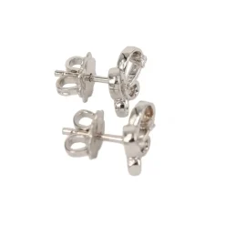 Clearance Orecchini In Oro Bianco a Forma di Farfalla Con Diamanti Orecchini