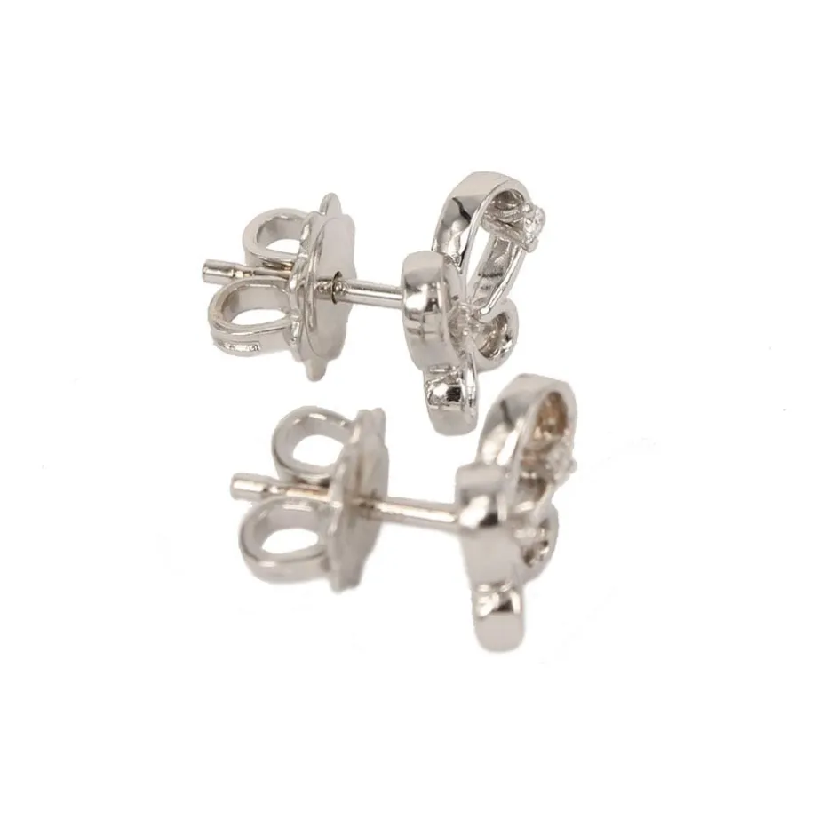 Clearance Orecchini In Oro Bianco a Forma di Farfalla Con Diamanti Orecchini