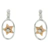 Online Orecchini Stella In Oro con Diamanti Taglio Brillante Orecchini
