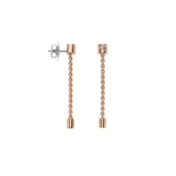 Online Orecchini Fope Aria Pendenti in Oro Rosa con Diamanti Gioielli Fope