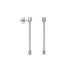 Hot Orecchini Fope Aria Pendenti in Oro Bianco con Diamanti Gioielli Fope
