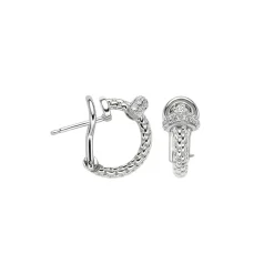 Clearance Orecchini Fope Collezione Prima in Oro Bianco e Pave di Diamanti Gioielli Fope