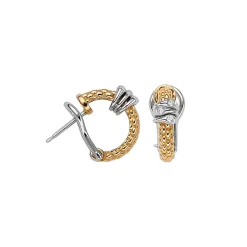 Clearance Orecchini Fope Collezione Prima in Oro Bianco e Giallo con Diamanti Gioielli Fope